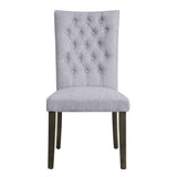 Merel Gray Linen & Gray Oak Side Chair - Ornate Home