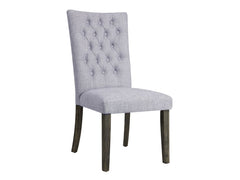 Merel Gray Linen & Gray Oak Side Chair ( Set of 2) - Ornate Home