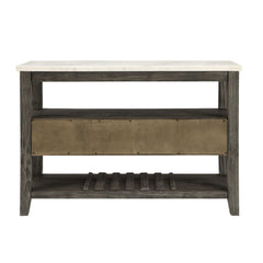 Merel White Marble & Gray Oak Server - Ornate Home