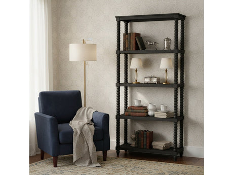 Meridian Black 4 Shelf Etagere - Ornate Home