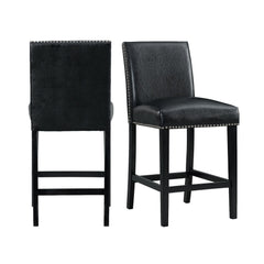 Meridian Black Counter Side Chair (Set of 2) - Ornate Home