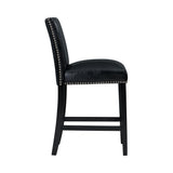 Meridian Black Counter Side Chair (Set of 2) - Ornate Home