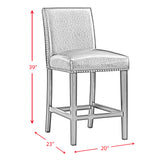 Meridian Black Counter Side Chair (Set of 2) - Ornate Home