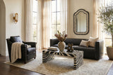 Meridian Brown Bone Inlay Cocktail Table - Ornate Home