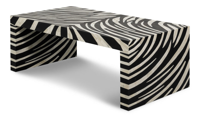 Meridian Brown Bone Inlay Cocktail Table - Ornate Home