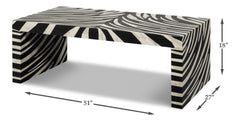 Meridian Brown Bone Inlay Cocktail Table - Ornate Home