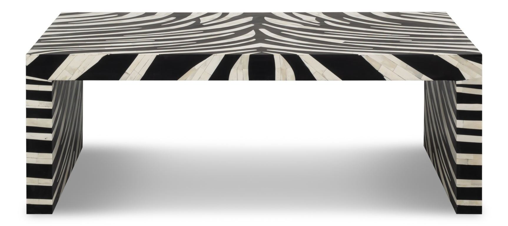 Meridian Brown Bone Inlay Cocktail Table - Ornate Home