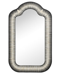 Meridian Brown Bone Inlay Mirror - Ornate Home