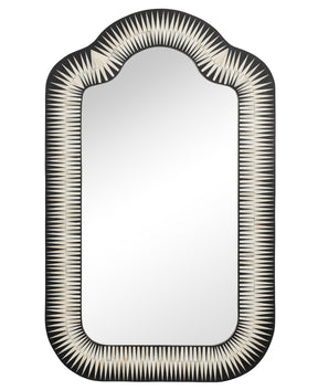 Meridian Brown Bone Inlay Mirror - Ornate Home