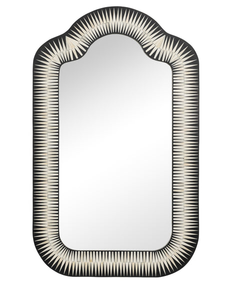 Meridian Brown Bone Inlay Mirror - Ornate Home
