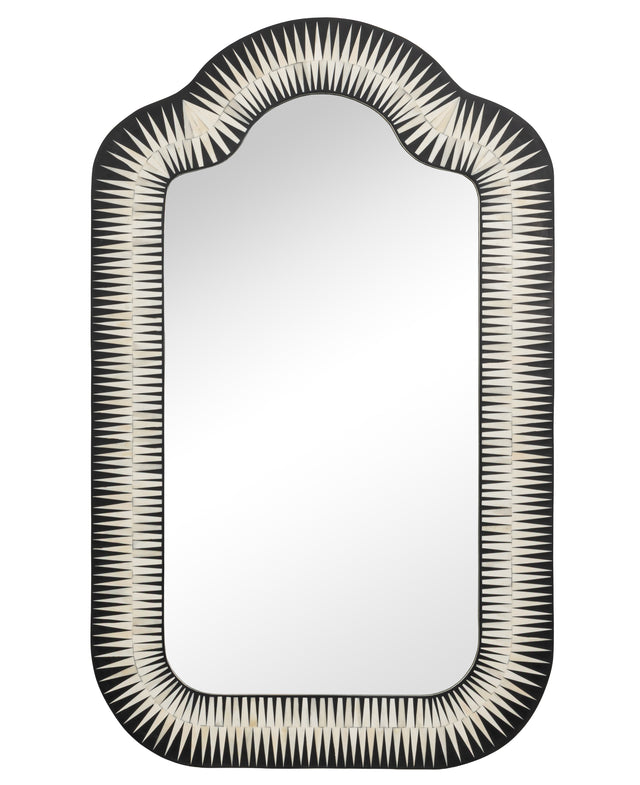 Meridian Brown Bone Inlay Mirror - Ornate Home