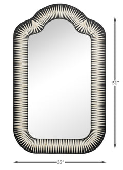 Meridian Brown Bone Inlay Mirror - Ornate Home