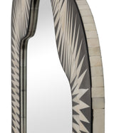 Meridian Brown Bone Inlay Mirror - Ornate Home