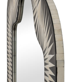 Meridian Brown Bone Inlay Mirror - Ornate Home
