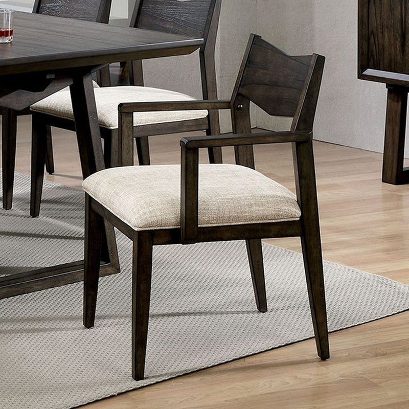 Meridian Dark Walnut Arm Chair (Set of 2) - Ornate Home