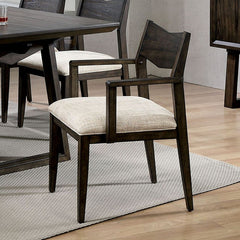 Meridian Dark Walnut Arm Chair (Set of 2) - Ornate Home