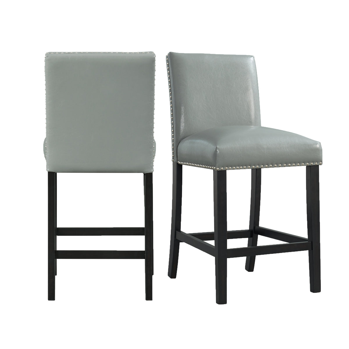 Meridian Grey Counter Side Chair (Set of 2) - Ornate Home