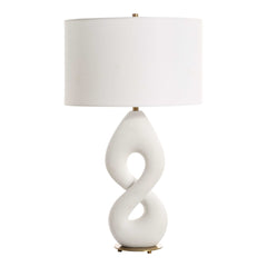 Meridian Ivory Stone Table Lamp - Ornate Home