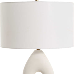 Meridian Ivory Stone Table Lamp - Ornate Home