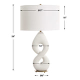 Meridian Ivory Stone Table Lamp - Ornate Home