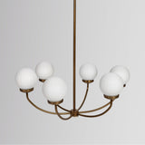 Meridian Milk Glass 34" Chandelier