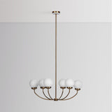 Meridian Milk Glass 34" Chandelier