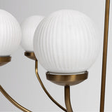 Meridian Milk Glass 34" Chandelier
