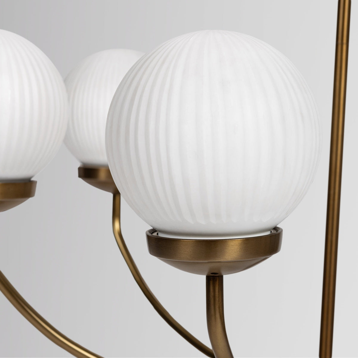 Meridian Milk Glass 34" Chandelier