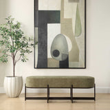 Merino Moss Fabric Bench - Ornate Home