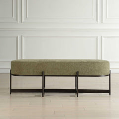 Merino Moss Fabric Bench - Ornate Home