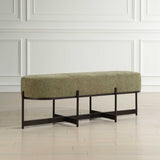 Merino Moss Fabric Bench - Ornate Home