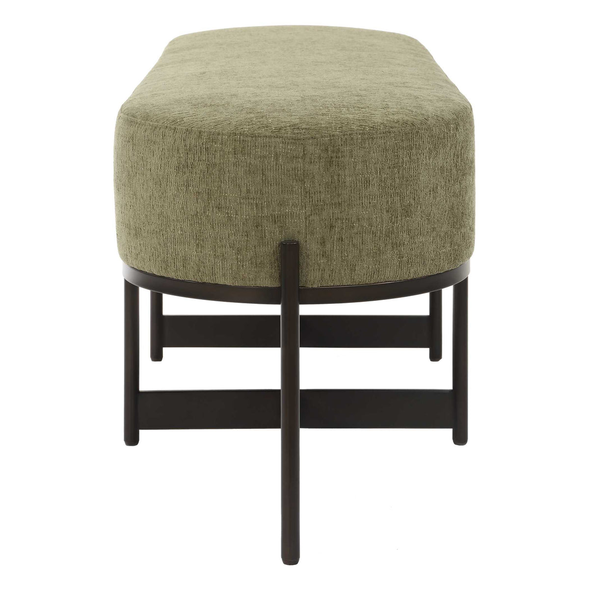 Merino Moss Fabric Bench - Ornate Home