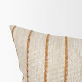 Merrick Natural Beige/Orange 14x26 Lumbar Decorative Pillow Cover - Ornate Home