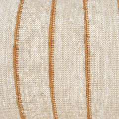 Merrick Natural Beige/Orange 14x26 Lumbar Decorative Pillow with Down Filler
