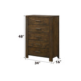 Merrilee 5Drawer Chest in Oak 21686 - Ornate Home
