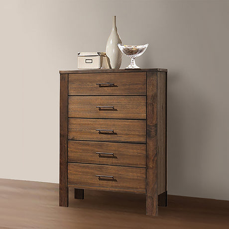 Merrilee 5Drawer Chest in Oak 21686 - Ornate Home