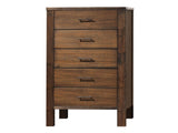 Merrilee 5Drawer Chest in Oak 21686 - Ornate Home