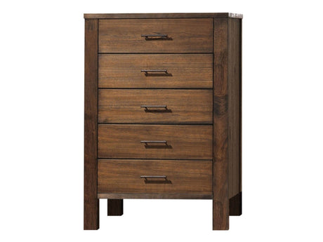 Merrilee 5Drawer Chest in Oak 21686 - Ornate Home