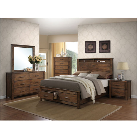 Merrilee Oak 6 Drawer Dresser - Ornate Home