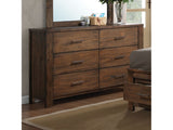 Merrilee Oak 6 Drawer Dresser - Ornate Home