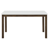 Merrin White And Walnut 55-inch Rectangular Dining Table - Ornate Home