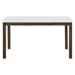 Merrin White And Walnut 55-inch Rectangular Dining Table - Ornate Home