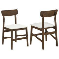 Merrin White And Walnut Dining Side Chair Off (Set Of 2) - Ornate Home