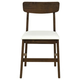 Merrin White And Walnut Dining Side Chair Off (Set Of 2) - Ornate Home
