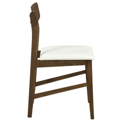 Merrin White And Walnut Dining Side Chair Off (Set Of 2) - Ornate Home