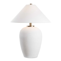 Merriton Matt White Table Lamp - Ornate Home