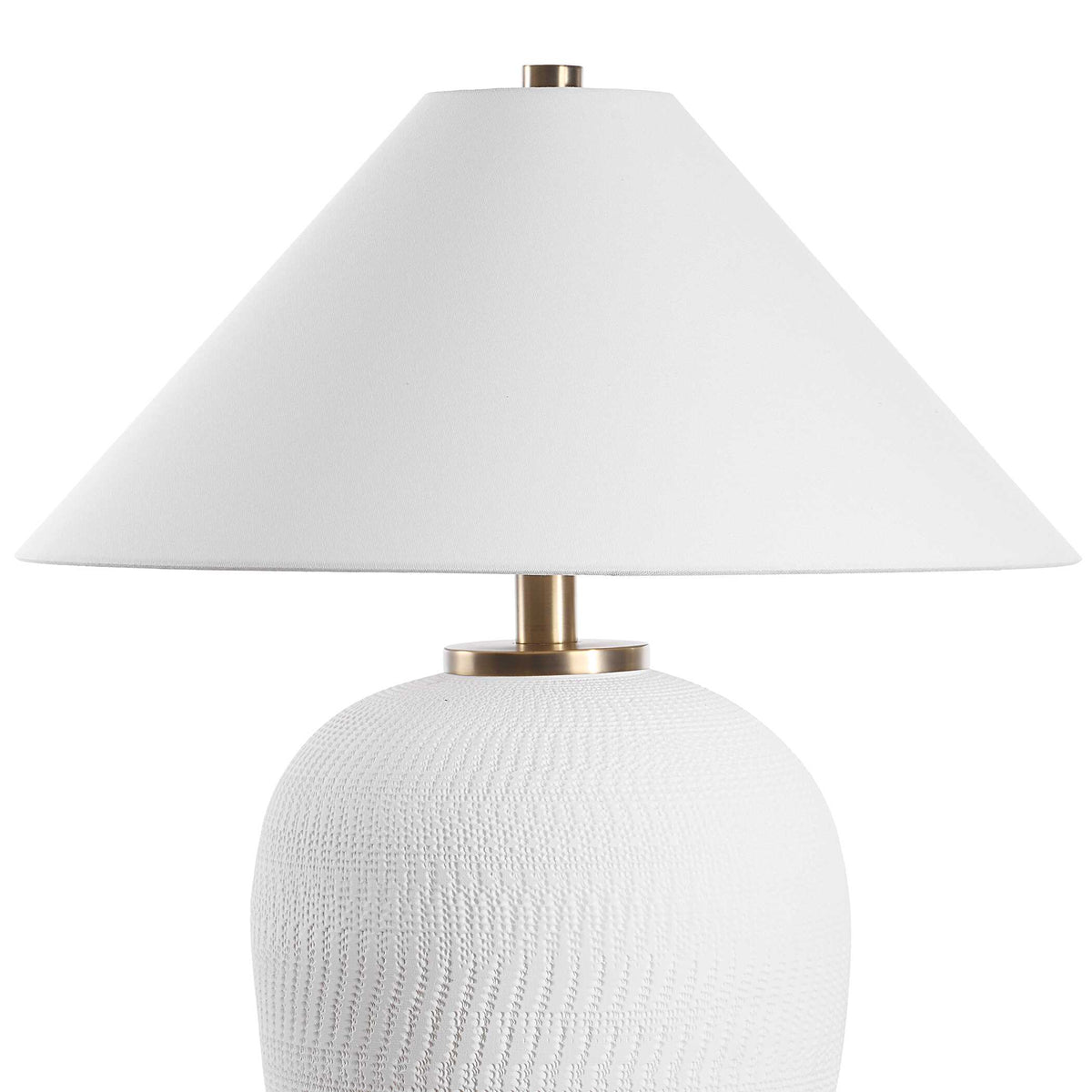 Merriton Matt White Table Lamp - Ornate Home
