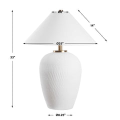 Merriton Matt White Table Lamp - Ornate Home