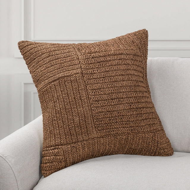 Merritt Amber Brown 22"x22" Throw Pillow (Set of 2)