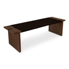 Merritt Dark Brown Outdoor Bench - Ornate Home
